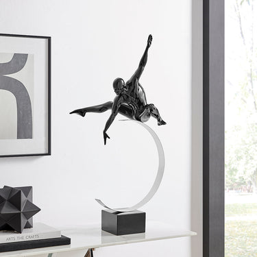 Finesse Decor Dynamic Man Sculpture Black