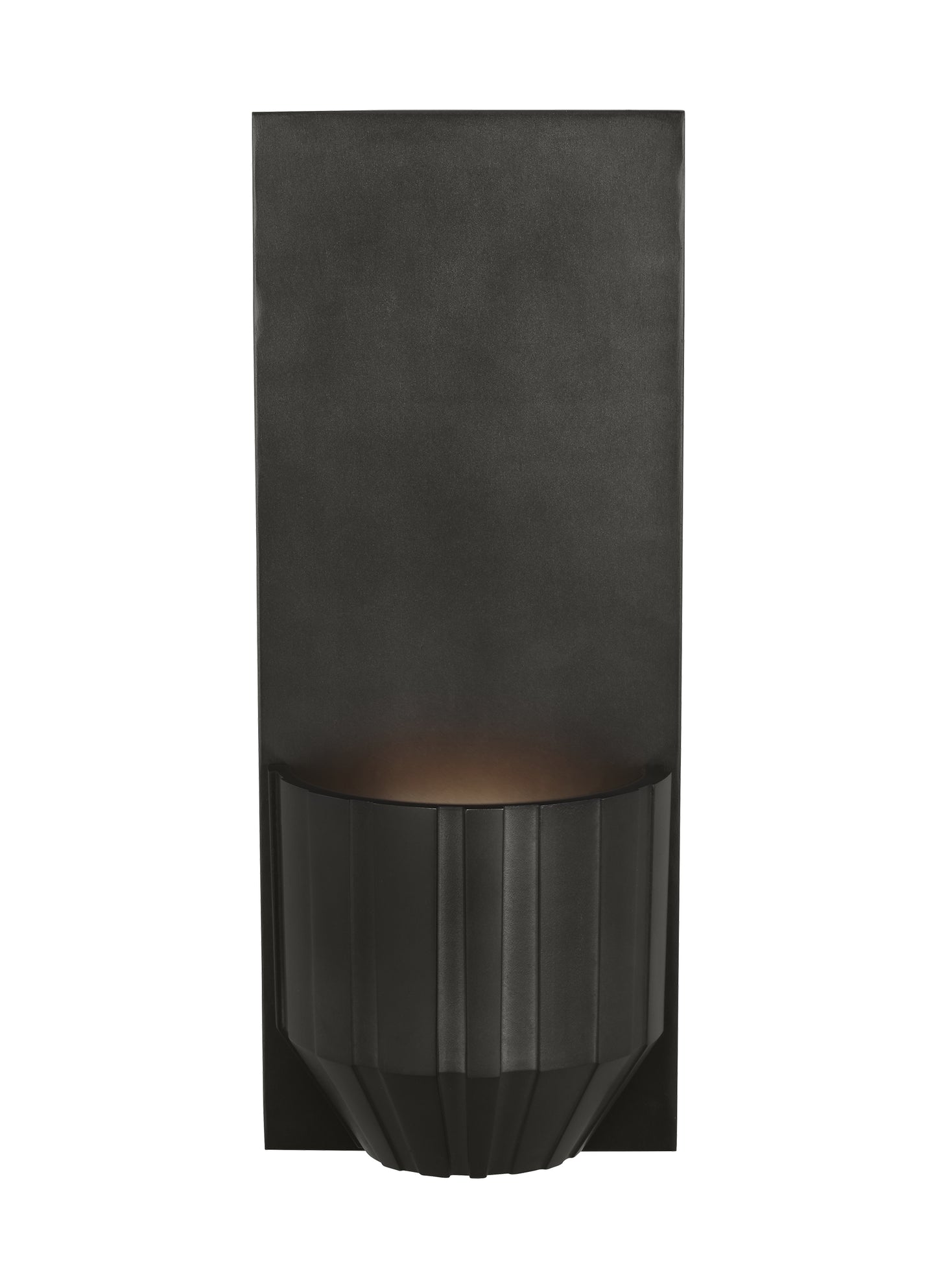 Industrial bronze wall light