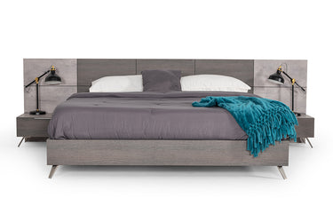 Nova Domus Bronx Italian Faux Concrete & Grey Bed