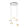 Finesse Decor Spanish Alabaster Round Chandelier Chrome