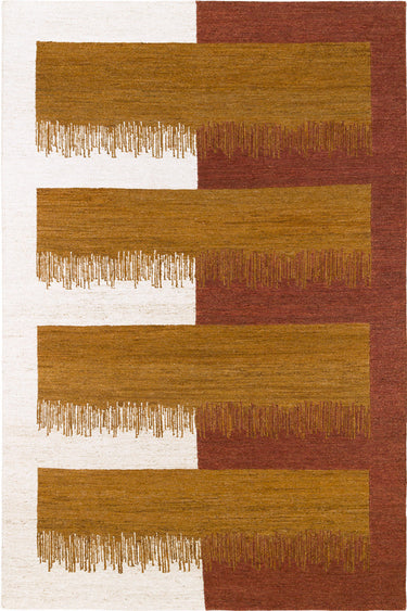 Cala jute rug in Gold, full view