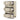 Nova Domus Cartier Beige Shagreen & Brushed Brass Chest