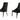 AX Charlotte Black Velour Dining Chair set of 2