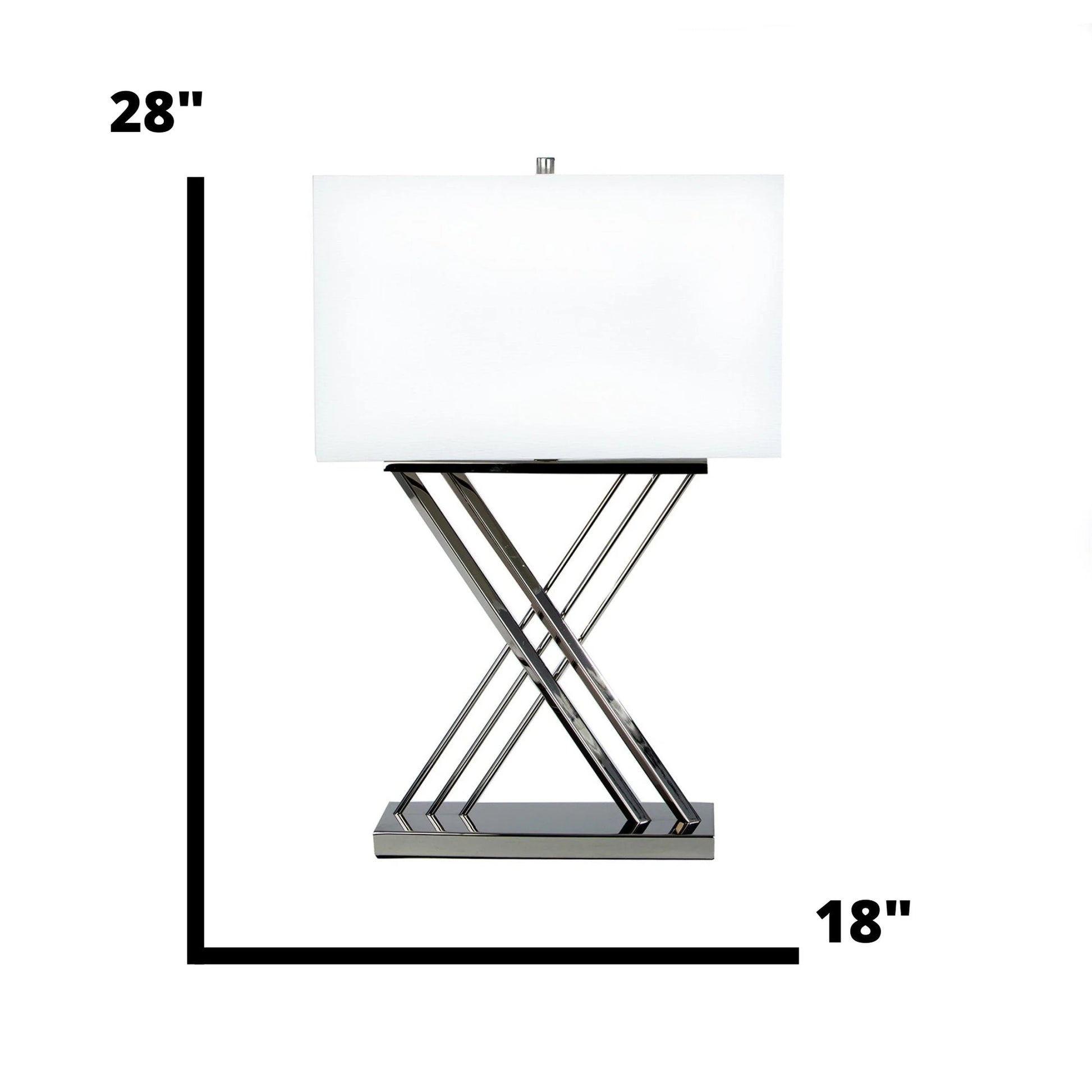 Finesse Decor Chrome X 1 light Table Lamp 4