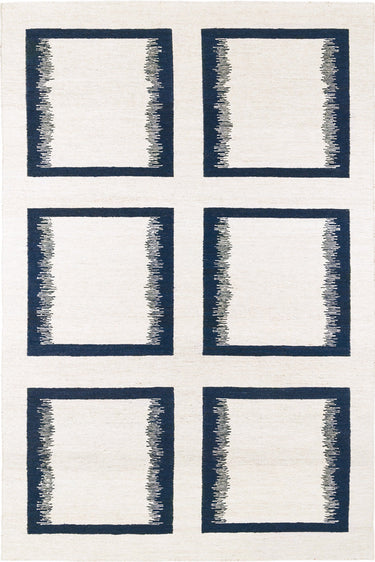 Ciutadella jute rug in Blue, full view