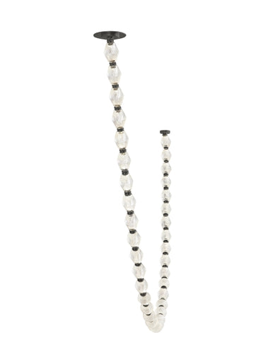 Collier 108 Chandelier by Visual Comfort hanging in modern living room
