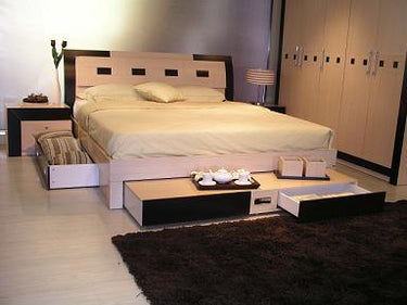 Concorde Queen Bedroom Set with Storage & Mattress