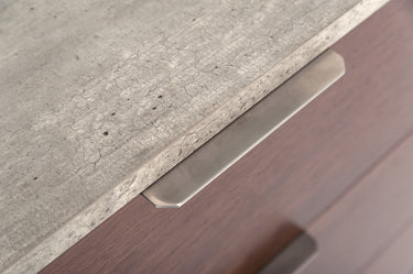 Nova Domus Conner Dark Walnut & Faux Concrete Chest
