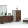 Nova Domus Conner Dark Walnut & Faux Concrete Dresser