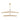 Dimmable Linea 56-inch contemporary chandelier, antique brass, sculptural design with soft LED illumination.
