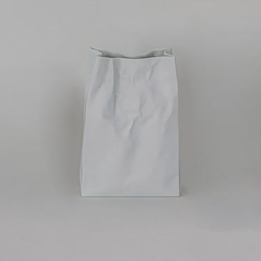 Ceramic Japan Crinkle Vase White