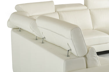 Lamod Italia Crosby Italian White Leather Sectional Sofa