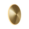 Chrona brass wall sconce, 10 in round, studio view