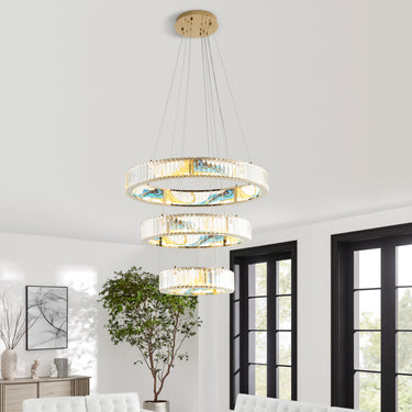 Finesse Decor Boeseman's Colorful Chandelier 3 Tiers, Round