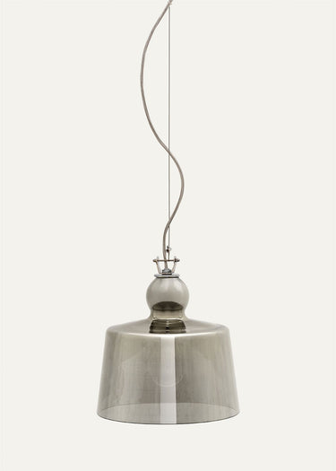 Acquatinta Murano Glass Pendant, Silver Mirror — Produzione Privata, view 1