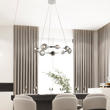 Finesse Decor Orbis Halo Chandelier Polish Nickel
