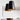 Grand scale black/satin gold pendant, perfect for contemporary living room.