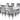 AX Centro White Crocodile Dining Table