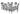AX Centro White Crocodile Dining Table