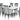 AX Centro White Crocodile Dining Table