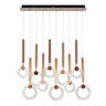 Finesse Decor Glitter Rings 10 Heads Chandelier Bronze