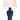 Elijah cordless table lamp in midnight blue ceramic with satin black accents