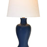 Elijah Midnight Blue on Antique Brass cordless rechargeable table lamp