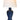 Elijah rechargeable table lamp in midnight blue ceramic and dark antique brass