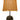 Emily rechargeable lamp, Black with Rattan Shade