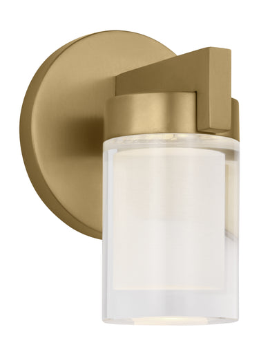 Visual Comfort Esfera LED Crystal Wall Sconce - Dimmable Brass Accent Light
