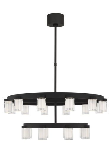 32" Wide Esfera Collection Two-Tier Chandelier by Visual Comfort KWCH19827 in Black Finish