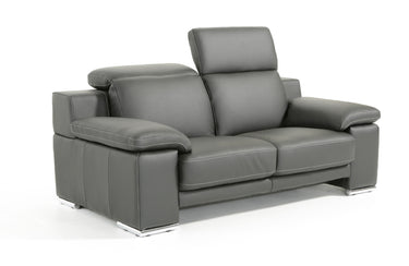 Lamod Italia Evergreen Black Italian Leather Sofa Set