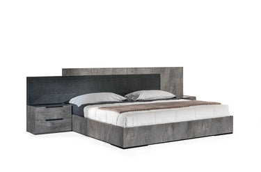 California King Nova Domus Ferrara Volcano Oxide Grey Bed