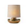 Humble Firefly V2 Rechargeable Lamp – Gold with Beige Linen Shade