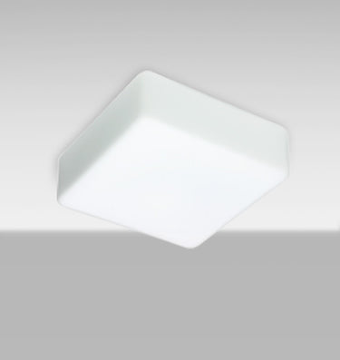 Geo 11 square opal glass flush mount | Besa Lighting
