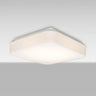 Primo 11 square opal ceiling light, glowing from below | Besa Lighting
