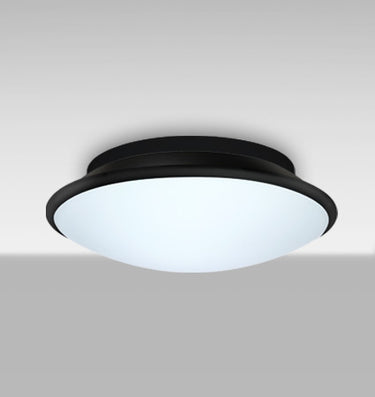 Silk 16 in Opal/Black glass, glowing from below | Besa Lighting – Besa photographs the Silk 16; the Silk 16 is the same design in a same size