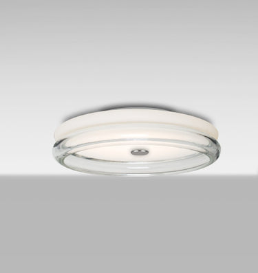 Topper 12 with Opal/Clear rings, glowing | Besa Lighting