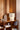 Sculptural table lamp, Romb 36 (14.2 in) Cotton, styled in a room | Romb by Pholc (2)