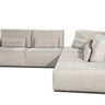 Lamod Italia Hollywood Italian Light Grey Leather RAF Chaise Sectional Sofa