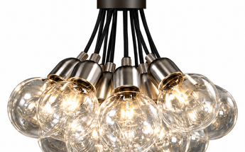 B.Lux Ilde Max S 13-Light Pendant designed by David Abad with bronze finish and black cord