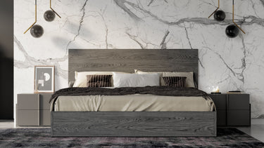 Nova Domus Lucia Italian Matte Grey & Elm Grey Bedroom Set