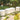 White Dot 2 cube beside a Dash bench and Dot cylinder in a tropical garden