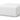 Zinc square ottoman in white vinyl in a three-quarter studio view, soft shadow beneath