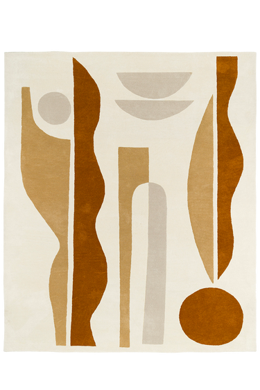 La Nuit recycled polyester rug, full view