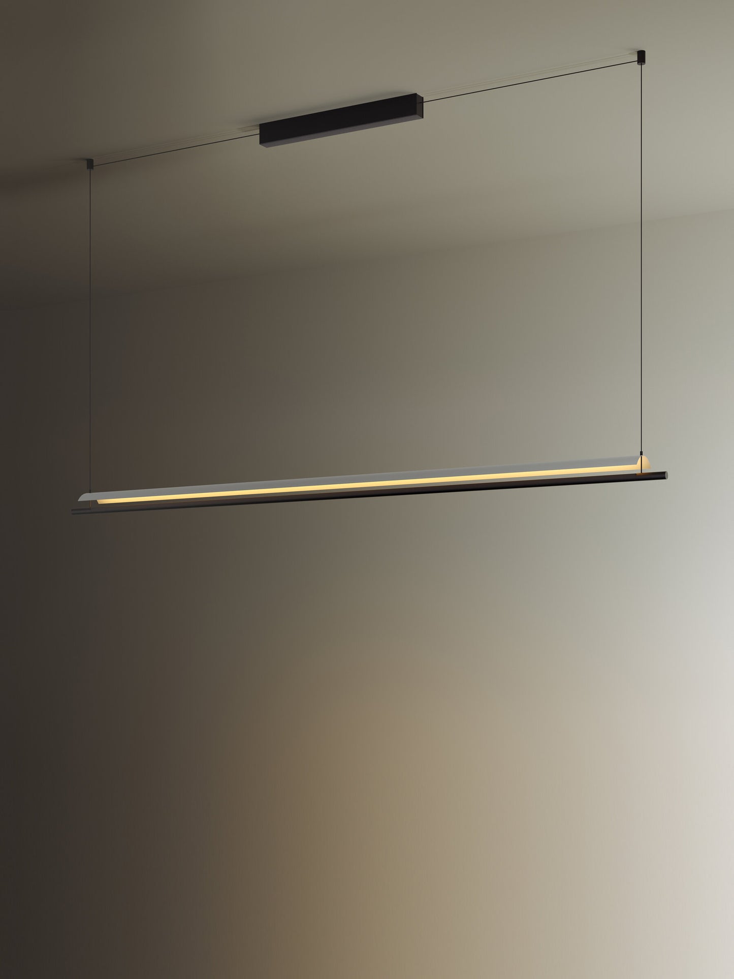 Elegant Lamina Linear Pendant Light by Santa & Cole
