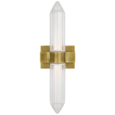 Langston 23 inch crystal glass wall sconce with dimmable LED light by Visual Comfort
