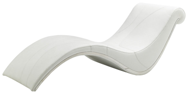 Essen White Leather Lounge Chaise