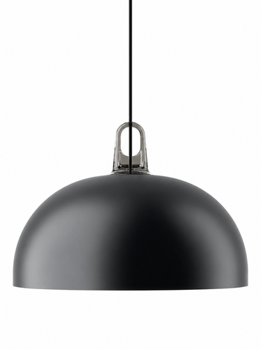 Modern matte black metal pendant light by Patrick Norguet for Lodes