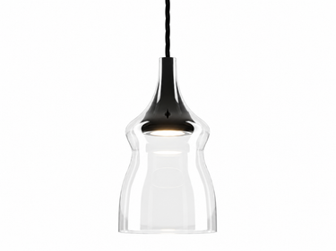 Lodes Nostalgia clear blown glass LED pendant light by Dima Loginoff